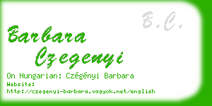 barbara czegenyi business card